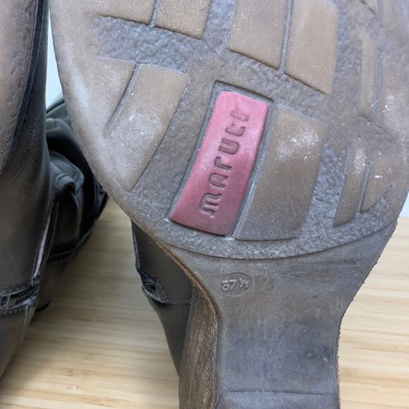 Maruti‎ Leather Boots Women's 7 Brown Riding Moto Portugal Made - Picture 12 of 13